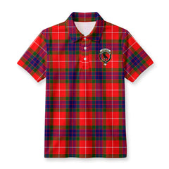 Abernathy Tartan Crest Birdseye Mesh Polo Shirt