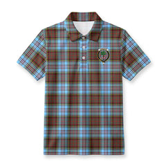 Anderson Ancient Tartan Crest Birdseye Mesh Polo Shirt