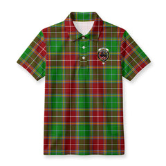 Baxter Modern Tartan Crest Birdseye Mesh Polo Shirt