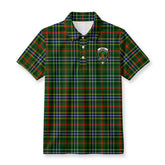Bisset Tartan Crest Birdseye Mesh Polo Shirt