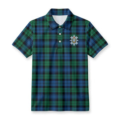 Black Watch Ancient Tartan Crest Birdseye Mesh Polo Shirt