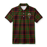 Buchan Modern Tartan Crest Birdseye Mesh Polo Shirt
