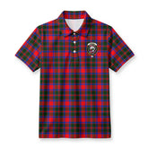 Carrick District Tartan Crest Birdseye Mesh Polo Shirt