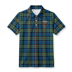 Colquhoun Ancient Tartan Crest Birdseye Mesh Polo Shirt