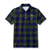 Colquhoun Modern Tartan Crest Birdseye Mesh Polo Shirt
