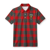 Cumming Modern Tartan Crest Birdseye Mesh Polo Shirt