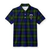 Gunn Modern Tartan Crest Birdseye Mesh Polo Shirt