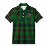 Halkerston Tartan Crest Birdseye Mesh Polo Shirt