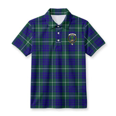 Hamilton Hunting Modern Tartan Crest Birdseye Mesh Polo Shirt