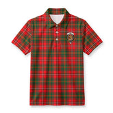 Hay Modern Tartan Crest Birdseye Mesh Polo Shirt