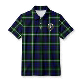 Lamont Modern Tartan Crest Birdseye Mesh Polo Shirt