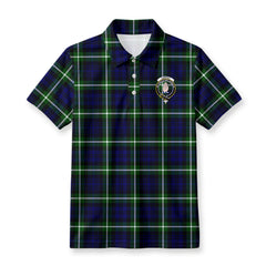 Lamont Modern Tartan Crest Birdseye Mesh Polo Shirt