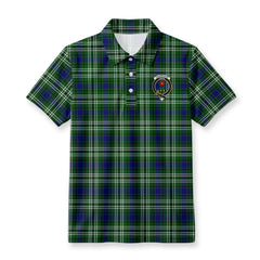 Learmonth Tartan Crest Birdseye Mesh Polo Shirt