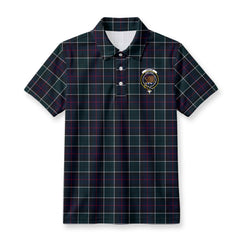 Leslie Hunting Modern Tartan Crest Birdseye Mesh Polo Shirt