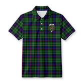 Leslie Hunting Tartan Crest Birdseye Mesh Polo Shirt