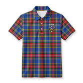 MacBeth Modern Tartan Crest Birdseye Mesh Polo Shirt
