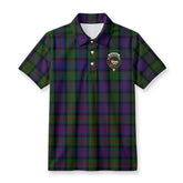 MacDonald Tartan Crest Birdseye Mesh Polo Shirt