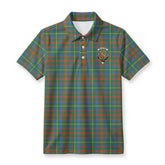 MacIntosh Hunting Ancient Tartan Crest Birdseye Mesh Polo Shirt