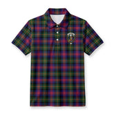 MacLennan Modern Tartan Crest Birdseye Mesh Polo Shirt