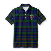 MacLeod of Harris Modern Tartan Crest Birdseye Mesh Polo Shirt