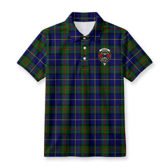 MacLeod of Harris Modern Tartan Crest Birdseye Mesh Polo Shirt