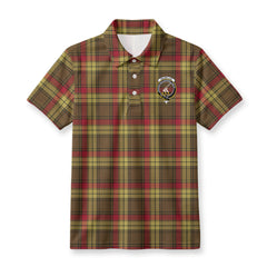 MacMillan Old Weathered Tartan Crest Birdseye Mesh Polo Shirt