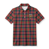 MacPherson Ancient Tartan Crest Birdseye Mesh Polo Shirt