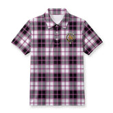 MacPherson Hunting Modern Tartan Crest Birdseye Mesh Polo Shirt