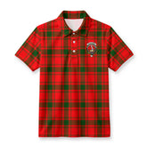 MacQuarrie Tartan Crest Birdseye Mesh Polo Shirt