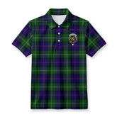 MacThomas Modern Tartan Crest Birdseye Mesh Polo Shirt