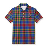 McBeth Modern Tartan Crest Birdseye Mesh Polo Shirt