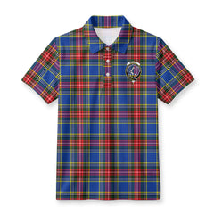 McBeth Modern Tartan Crest Birdseye Mesh Polo Shirt