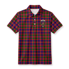 McIntyre Modern Tartan Crest Birdseye Mesh Polo Shirt