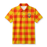 McMillan Clan Tartan Crest Birdseye Mesh Polo Shirt