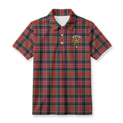 McPherson Ancient Tartan Crest Birdseye Mesh Polo Shirt
