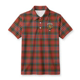 McPherson Weathered Tartan Crest Birdseye Mesh Polo Shirt