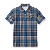 Napier Modern Tartan Crest Birdseye Mesh Polo Shirt