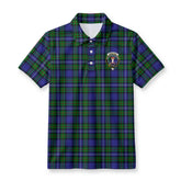 Robertson Hunting Modern Tartan Crest Birdseye Mesh Polo Shirt