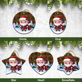 Ainslie Tartan Christmas Ceramic Ornament - Santa Claus In Kilt Style