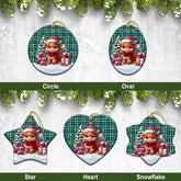 Graham of Montrose Ancient Tartan Christmas Ceramic Ornament - Highland Cow Winter Style