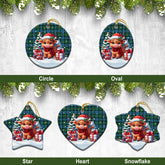 McKinlay Ancient Tartan Christmas Ceramic Ornament - Highland Cow Winter Style