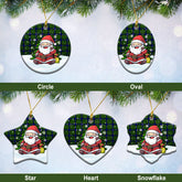 Rollo Modern Tartan Christmas Ceramic Ornament - Scottish Santa Style