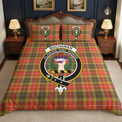 Buchanan Old Set Weathered Tartan Crest Bedding Set