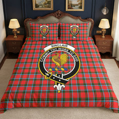 Sinclair Modern Tartan Crest Bedding Set