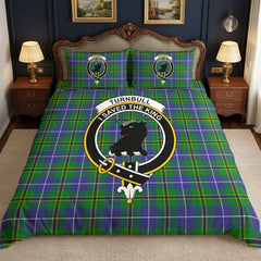 Turnbull Hunting Tartan Crest Bedding Set