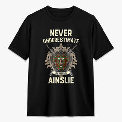 Ainslie Tartan Crest 2D T-shirt - Never Underestimate Style
