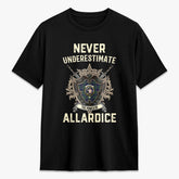 Allardice Tartan Crest 2D T-shirt - Never Underestimate Style