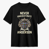 Anderson Modern Tartan Crest 2D T-shirt - Never Underestimate Style