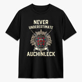 Auchinleck Tartan Crest 2D T-shirt - Never Underestimate Style