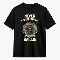 Baillie Ancient Tartan Crest 2D T-shirt - Never Underestimate Style